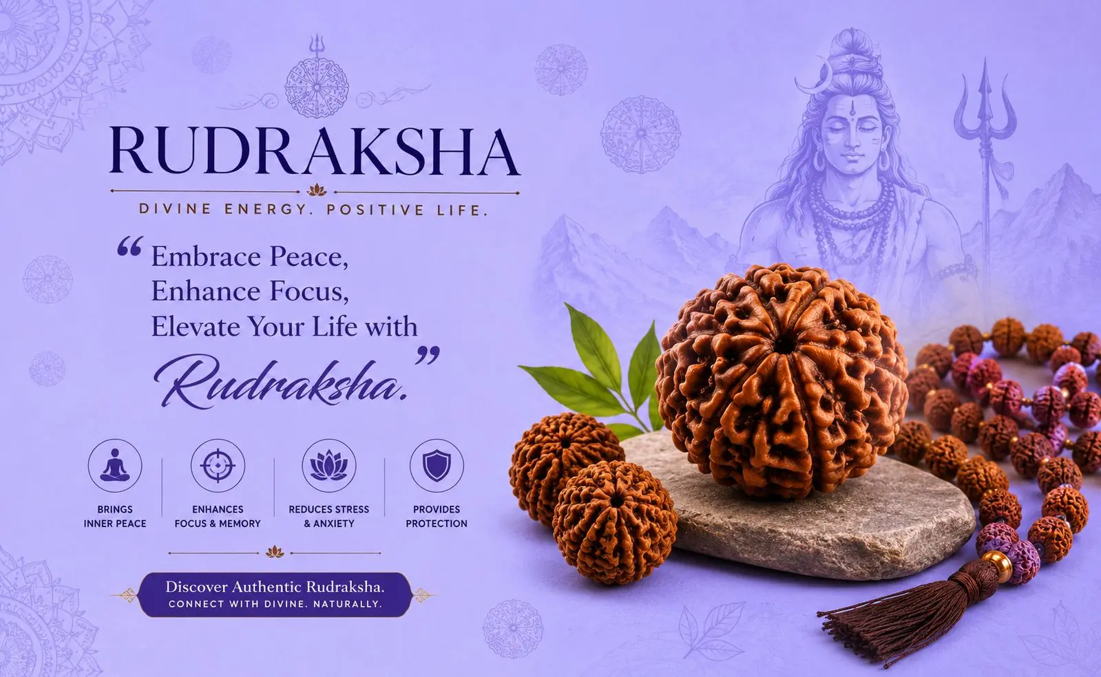 Rudraa Ratna sacred Rudraksha banner