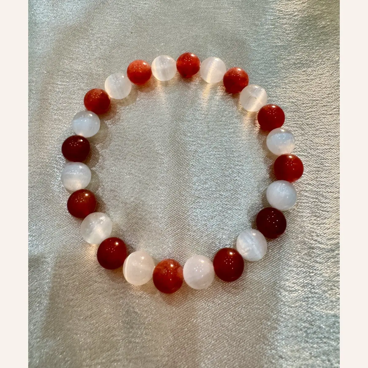 Selenite + Carnelian Bracelet thumbnail 2