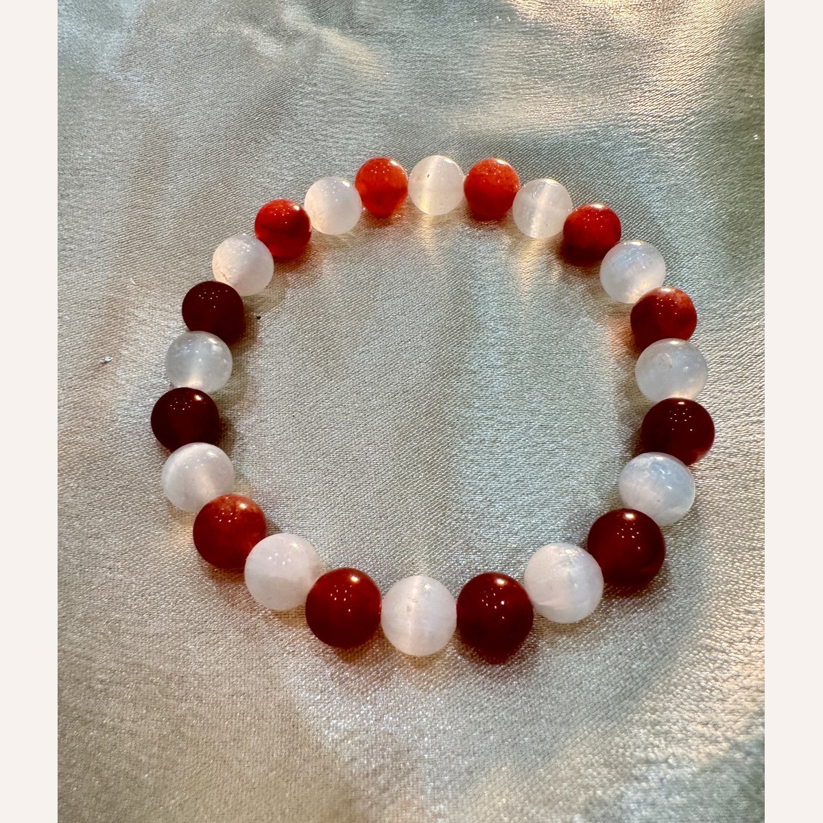 Selenite + Carnelian Bracelet thumbnail 3
