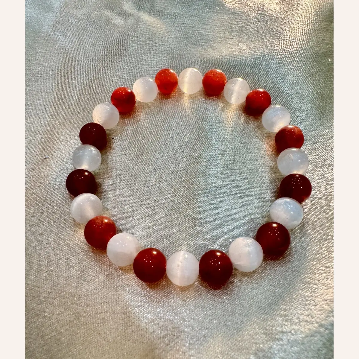 Selenite + Carnelian Bracelet thumbnail 3