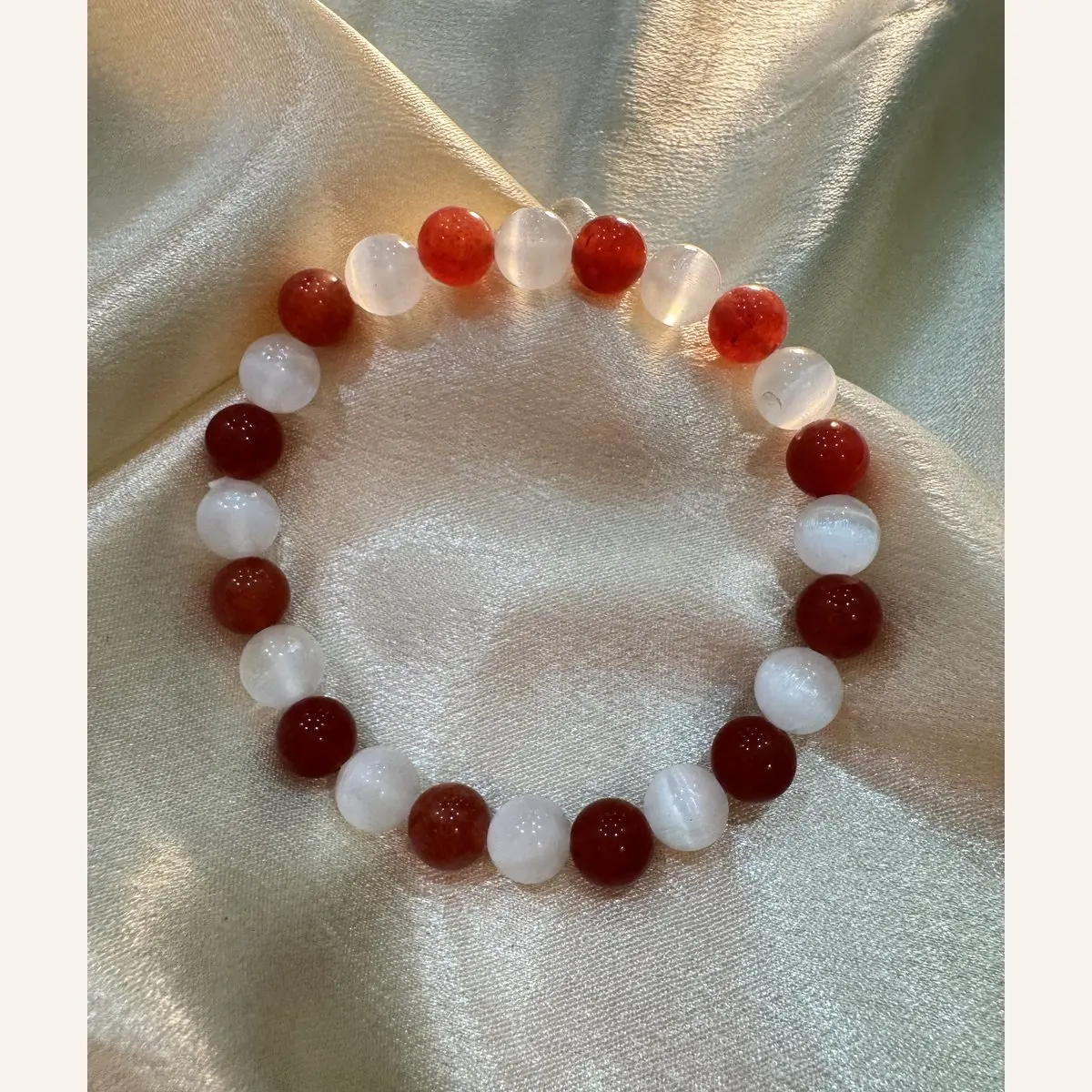 Selenite + Carnelian Bracelet thumbnail 4