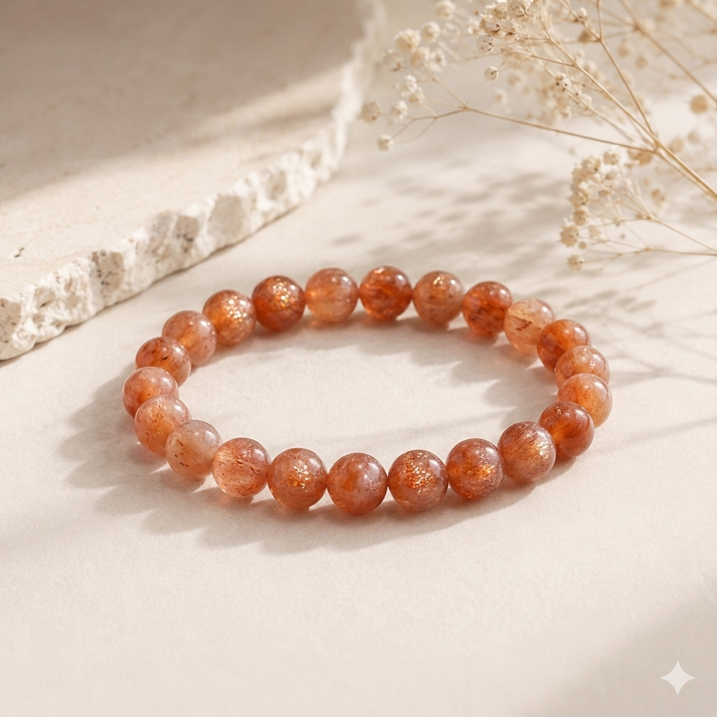 Sunstone Bracelet - Crystals - Rudraa Ratna