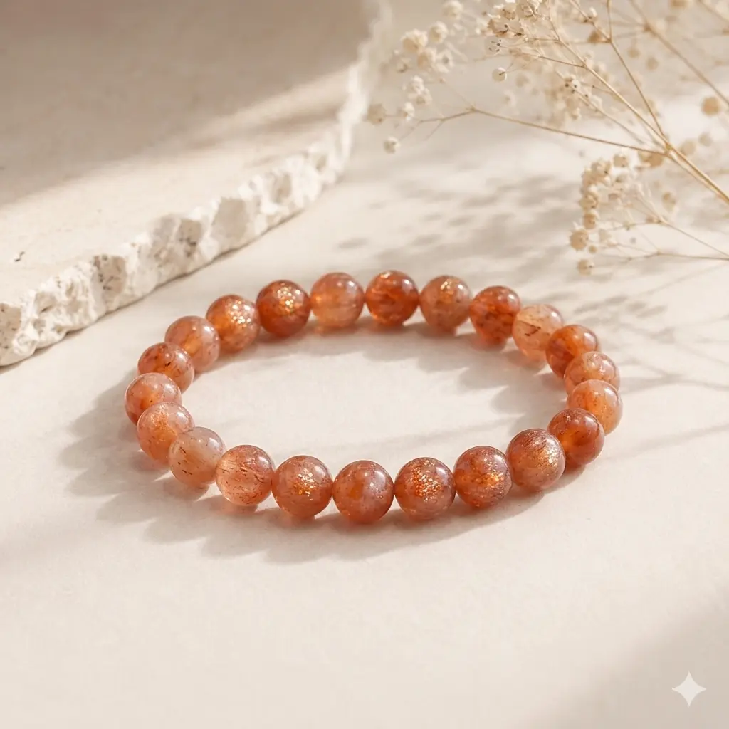 Sunstone crystal image - Rudraa Ratna